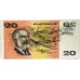 AUSTRALIA 1985 . TWENTY 20 DOLLAR BANKNOTE . ERROR . MASS INK TRANSFER